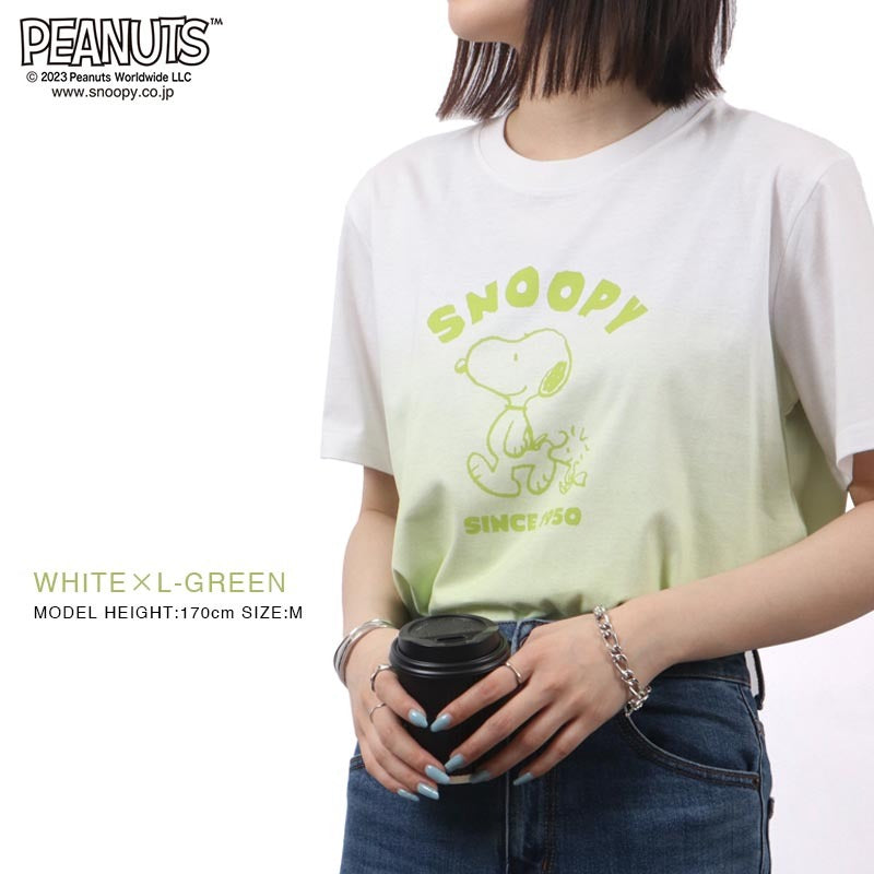 スヌーピー グラデーション 半袖 Tシャツ 春夏 PEANUTS s1132-168sp