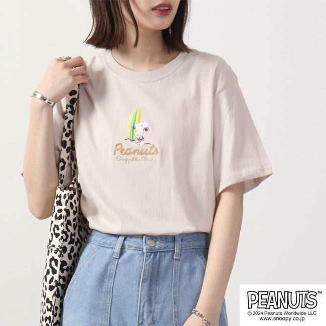スヌーピー ピーナッツ Tシャツ トップス 半袖 刺繍 SNOOPY PEANUTS s1132-228sp