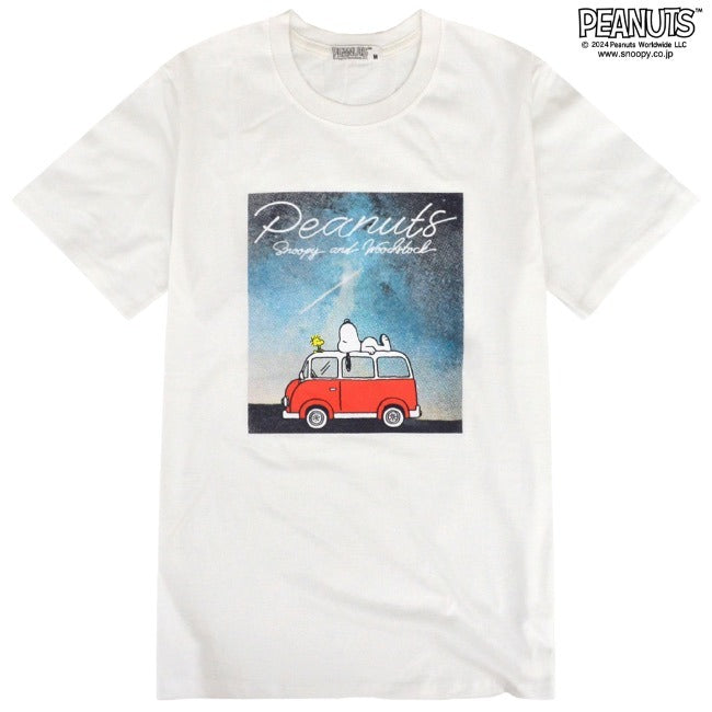 スヌーピー Tシャツ 半袖 トップス プリント ギター 星 フォト 写真 SNOOPY PEANUTS s1132-39