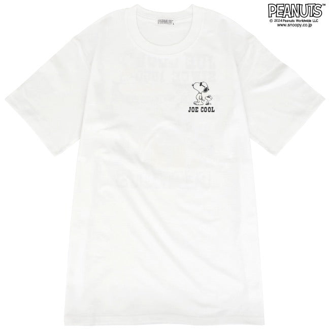 スヌーピー Tシャツ 半袖 バック プリント ジョークール トップス コミック SNOOPY PEANUTS JOE COOL s1142-145