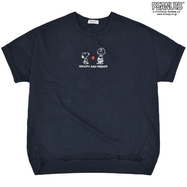 スヌーピー ピーナッツ チャーリーブラウン 半袖 Tシャツ 裾バルーン 刺繍 SNOOPY PEANUTS s1142-156sp