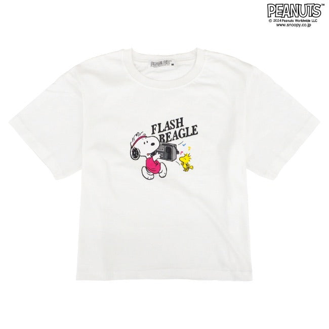 スヌーピー ウッドストック クロップド Tシャツ 半袖 トップス プリント ミニ丈 ミニT チビT SNOOPY PEANUTS s1142-254sp