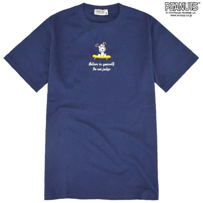 スヌーピー ワッフル Tシャツ 半袖 刺繍 トップス チャーリーブラウン SNOOPY PEANUTS s1142-274sp