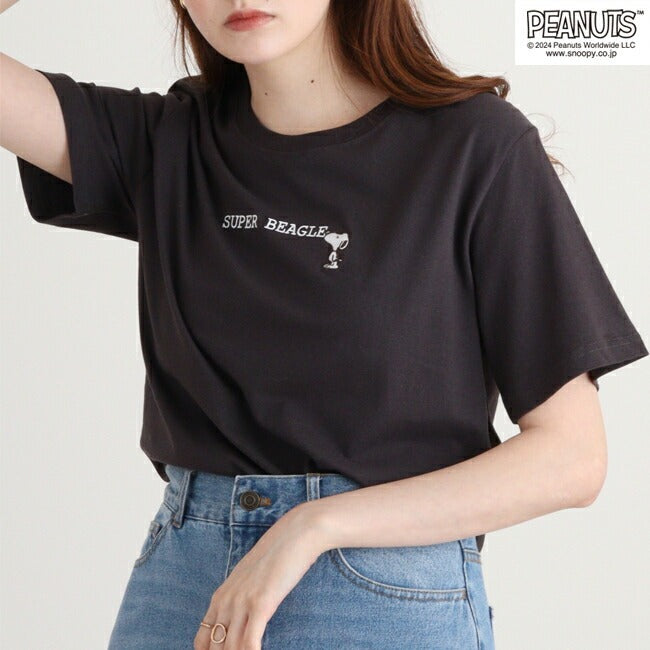スヌーピー オラフ 半袖 Tシャツ 刺繍 トップス SNOOPY PEANUTS s1142-404sp