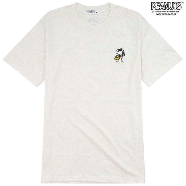スヌーピー ワンポイント シンプル 刺繍 半袖 SNOOPY PEANUTS s1142-405sp