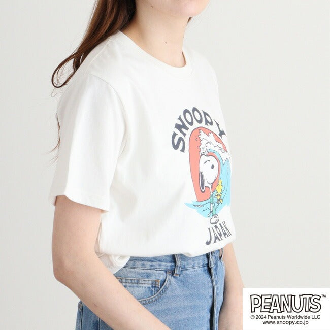 スヌーピー 半袖 トップス Tシャツ 和柄 プリント オラフ SNOOPY PEANUTS s1142-408sp