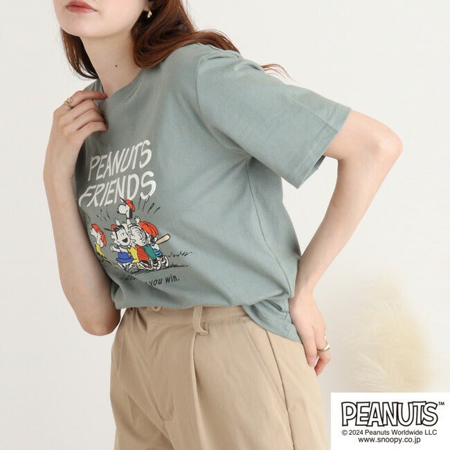 スヌーピー 半袖 トップス Tシャツ コミック柄 プリント チャーリーブラウン SNOOPY PEANUTS s1142-409sp