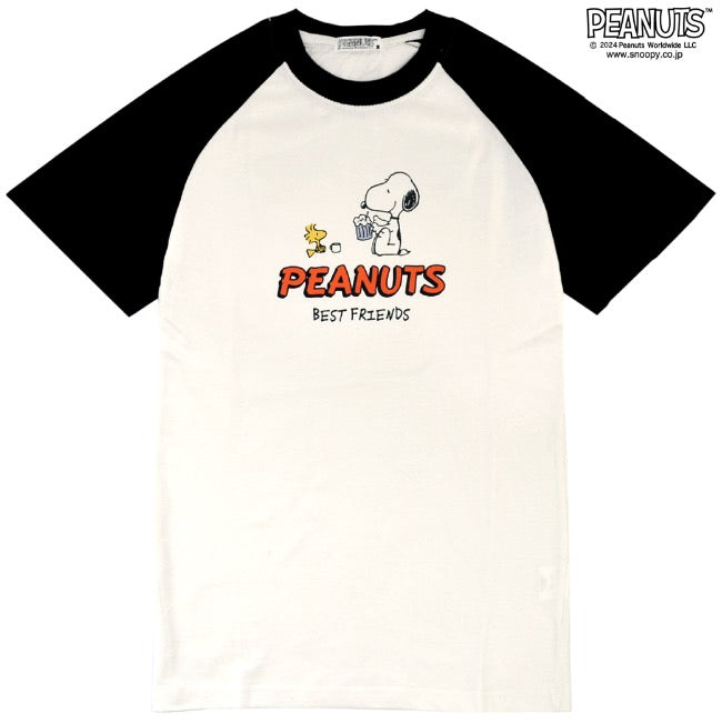 スヌーピー 半袖 トップス Tシャツ ラグラン プリント SNOOPY PEANUTS s1142-412sp