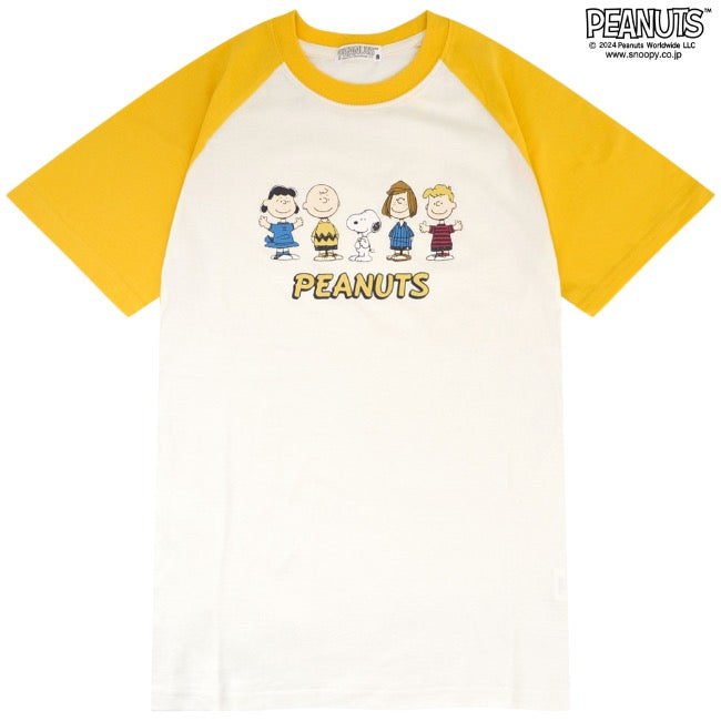 スヌーピー 半袖 トップス Tシャツ ラグラン プリント SNOOPY PEANUTS s1142-412sp