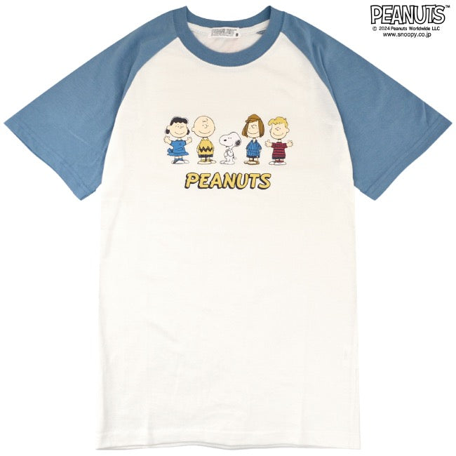 スヌーピー 半袖 トップス Tシャツ ラグラン プリント SNOOPY PEANUTS s1142-412sp
