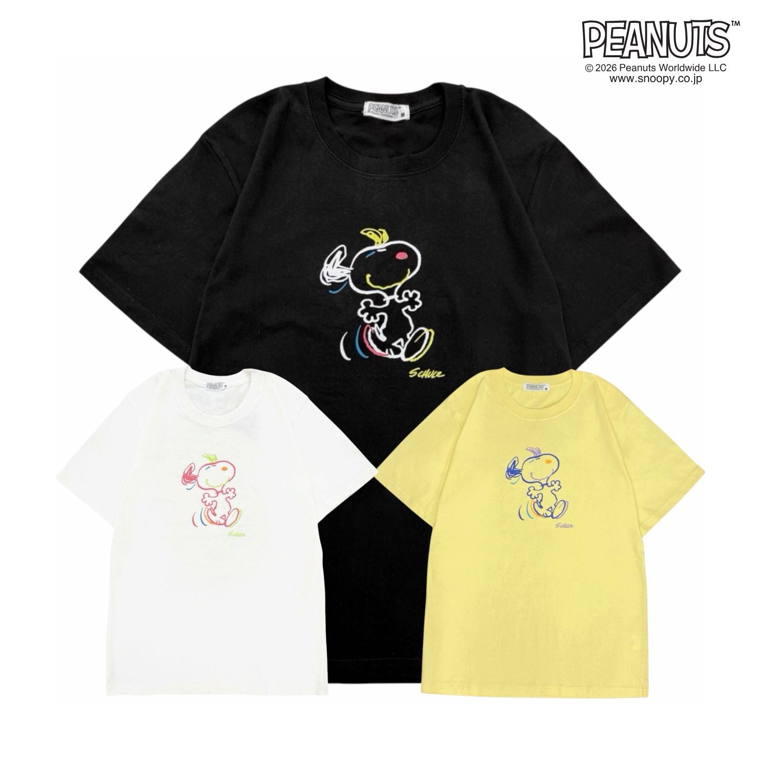 スヌーピー クレイジー 配色 天竺 半袖 Tシャツ カットソー 春夏 SNOOPY PEANUTS s1142-414sp