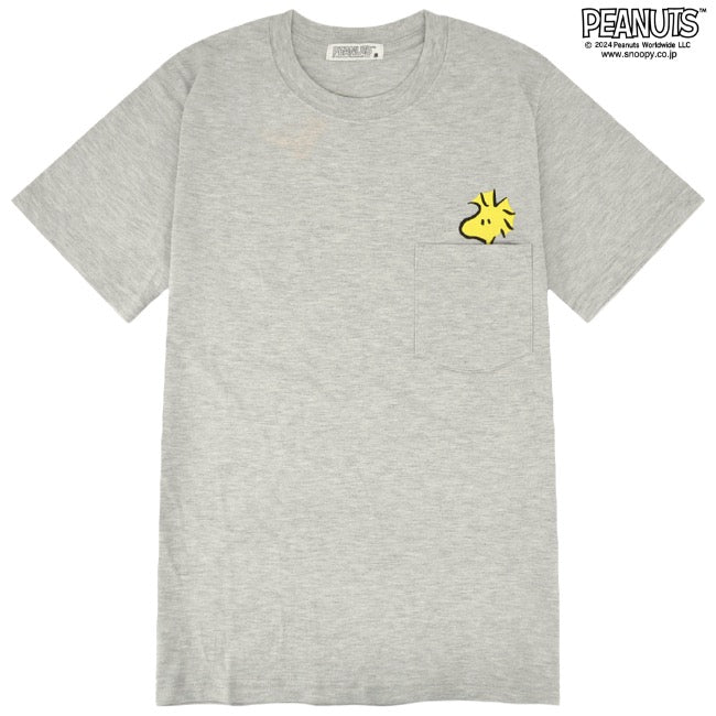 スヌーピー ウッドストック Tシャツ 半袖 トップス バック プリント 刺繍 SNOOPY PEANUTS s1142-415sp
