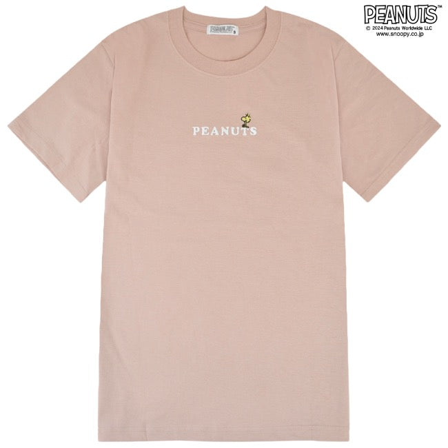 スヌーピー ウッドストック Tシャツ 半袖 トップス バック プリント 刺繍 SNOOPY PEANUTS s1142-415sp