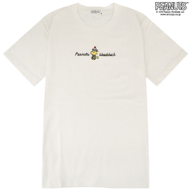スヌーピー ウッドストック Tシャツ 半袖 トップス バック プリント 刺繍 SNOOPY PEANUTS s1142-415sp