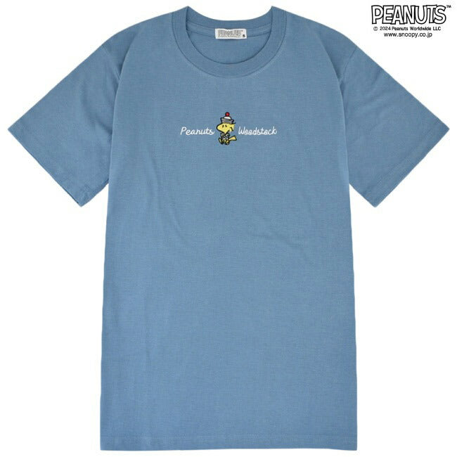 スヌーピー ウッドストック Tシャツ 半袖 トップス バック プリント 刺繍 SNOOPY PEANUTS s1142-415sp