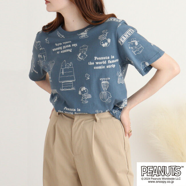 スヌーピー 半袖 トップス Tシャツ  プリント チャーリーブラウン SNOOPY PEANUTS s1142-417sp
