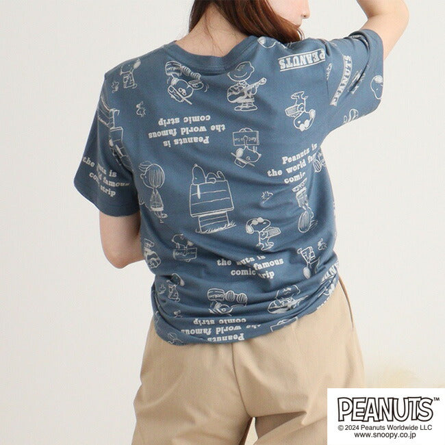 スヌーピー 半袖 トップス Tシャツ  プリント チャーリーブラウン SNOOPY PEANUTS s1142-417sp