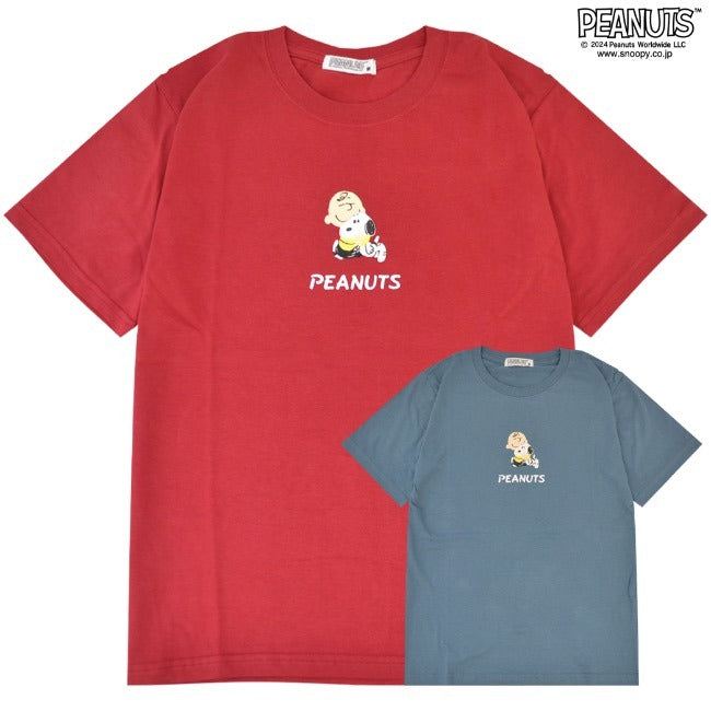 スヌーピー Tシャツ 半袖 プリント  チャーリーブラウン トップス SNOOPY PEANUTS s1143-07sp