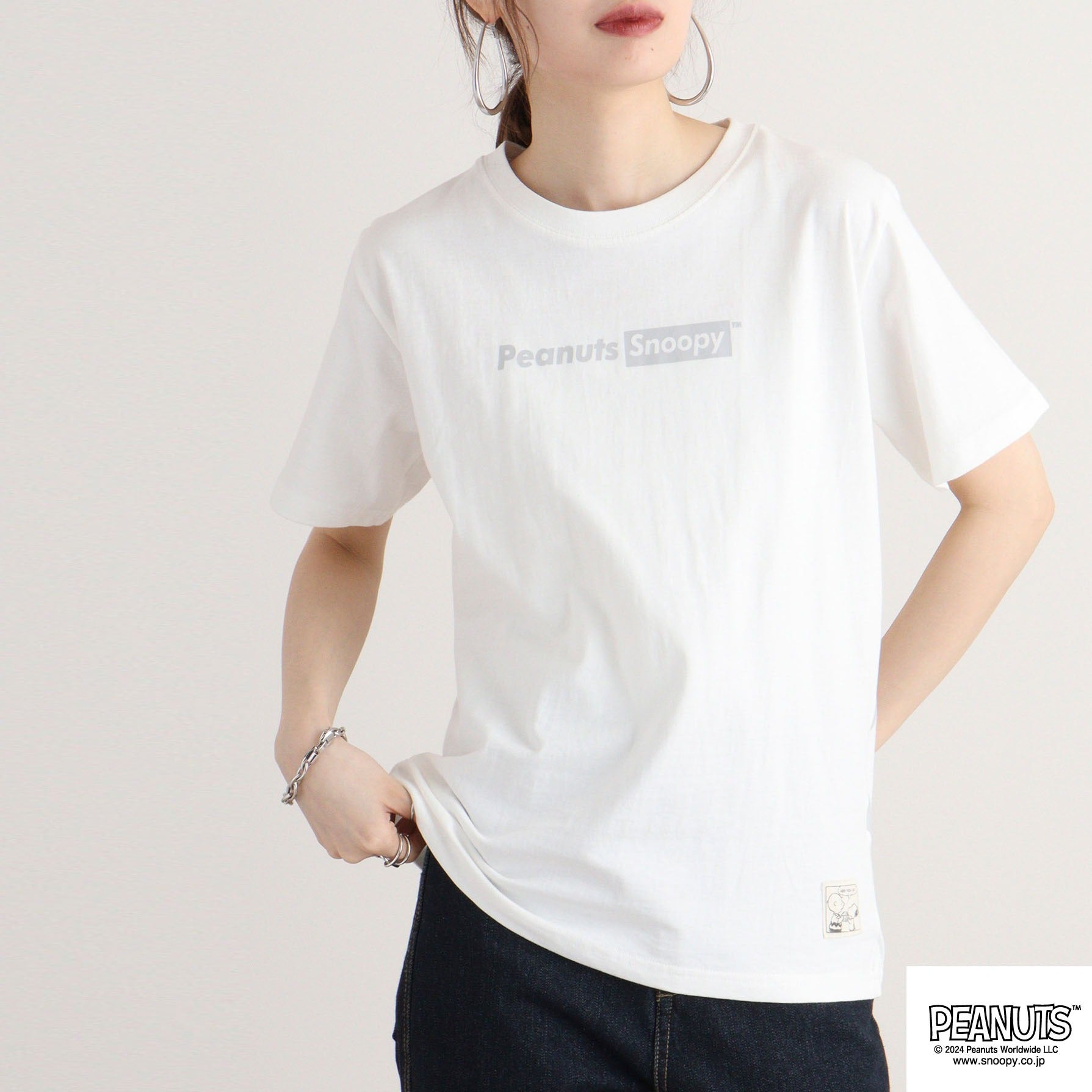 スヌーピー 半袖 Tシャツ バック プリント トップス SNOOPY PEANUTS s1143-09sp