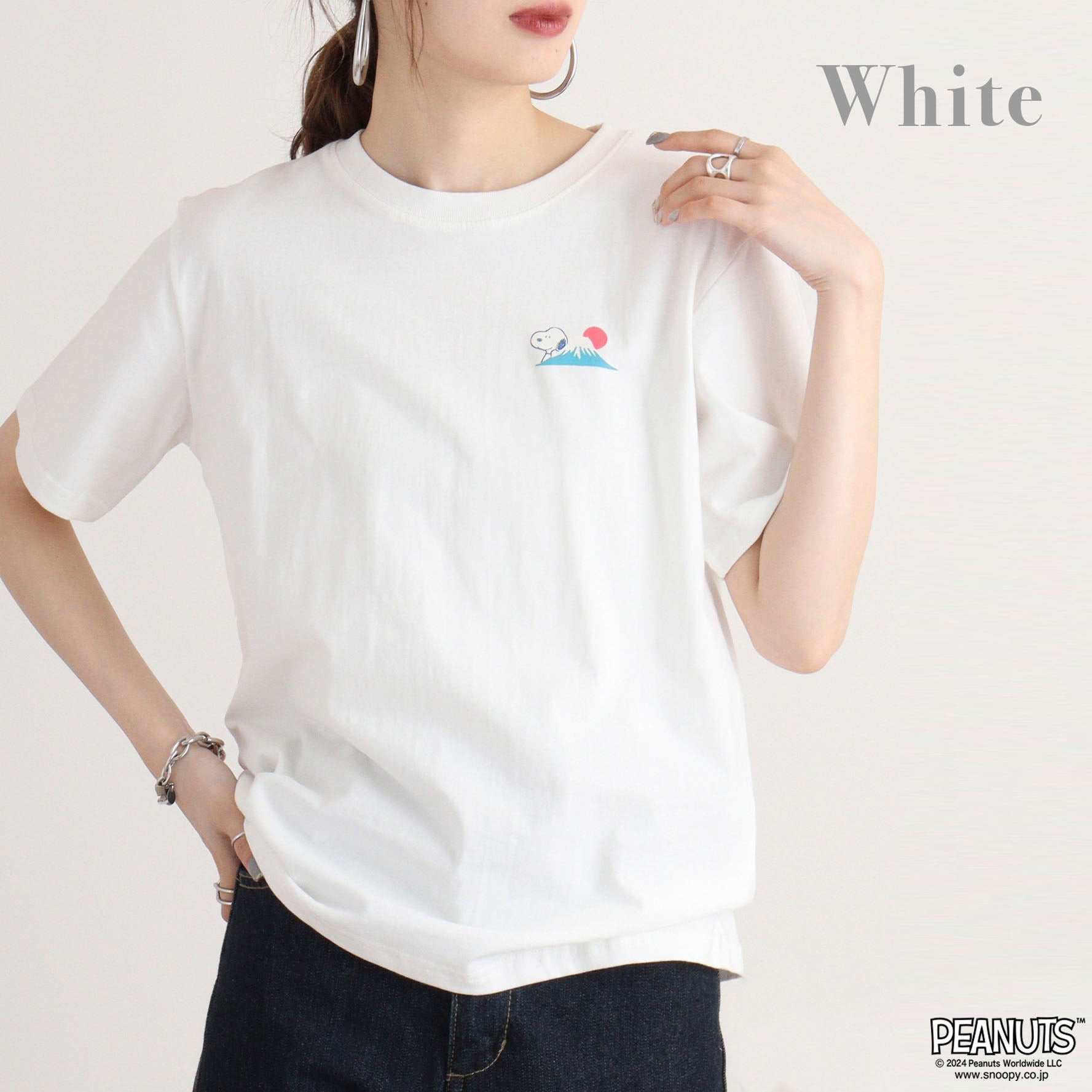 スヌーピー 半袖 Tシャツ トップス オラフ 日本 柄 バック プリント SNOOPY PEANUTS s1143-13sp