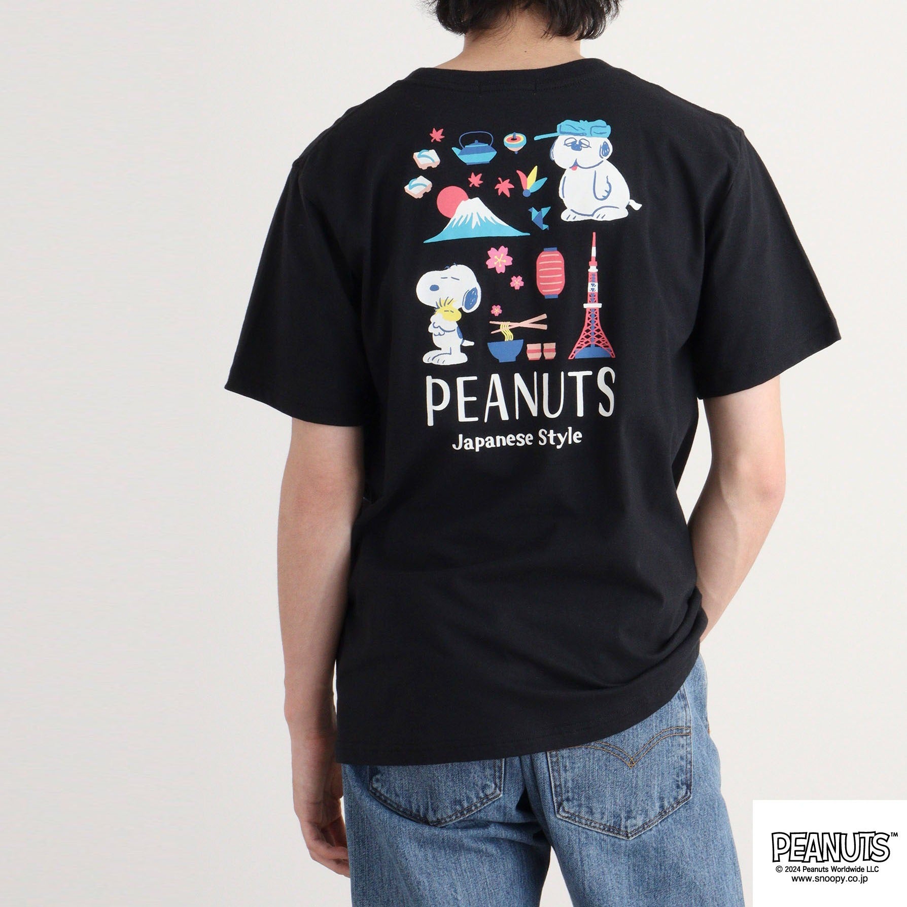 スヌーピー 半袖 Tシャツ トップス オラフ 日本 柄 バック プリント SNOOPY PEANUTS s1143-13sp