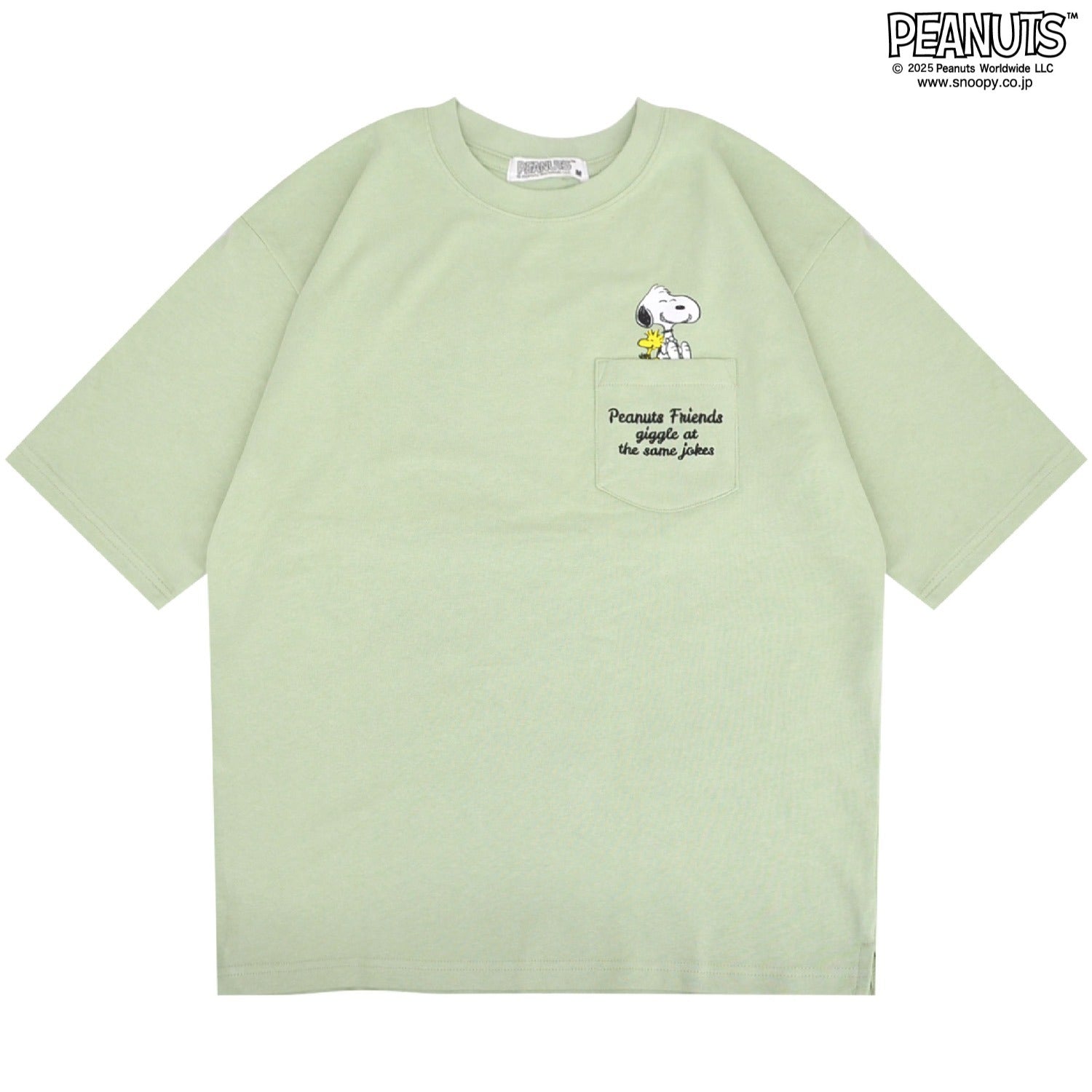 スヌーピー Tシャツ トップス 半袖 ヘビーウェイト ドロップショルダー ウッドストック ルーシー 刺繍 プリント PEANUTS SNOOPY s1152-12sp