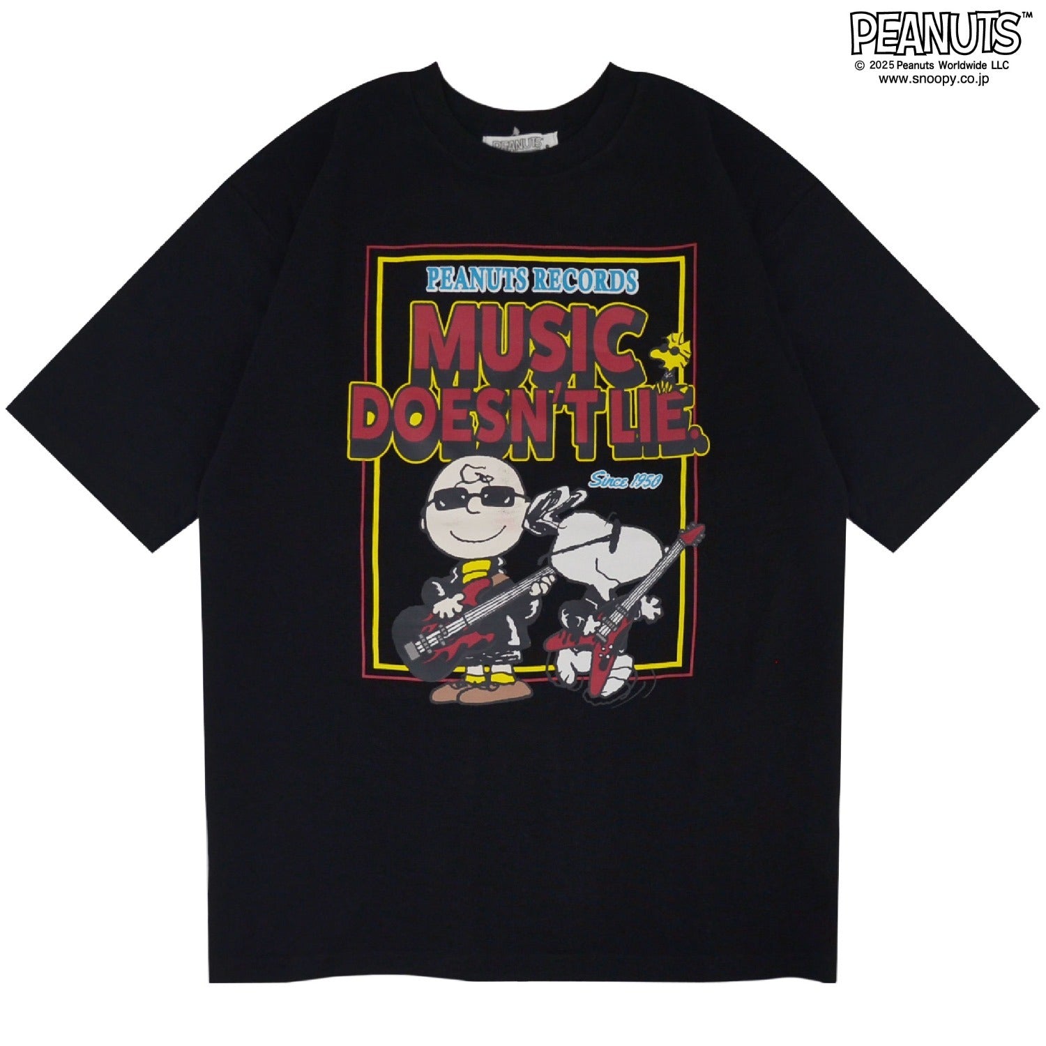 スヌーピー ロック柄 ヘビーウェイト 半袖 Tシャツ SNOOPY PEANUTS s1152-17sp