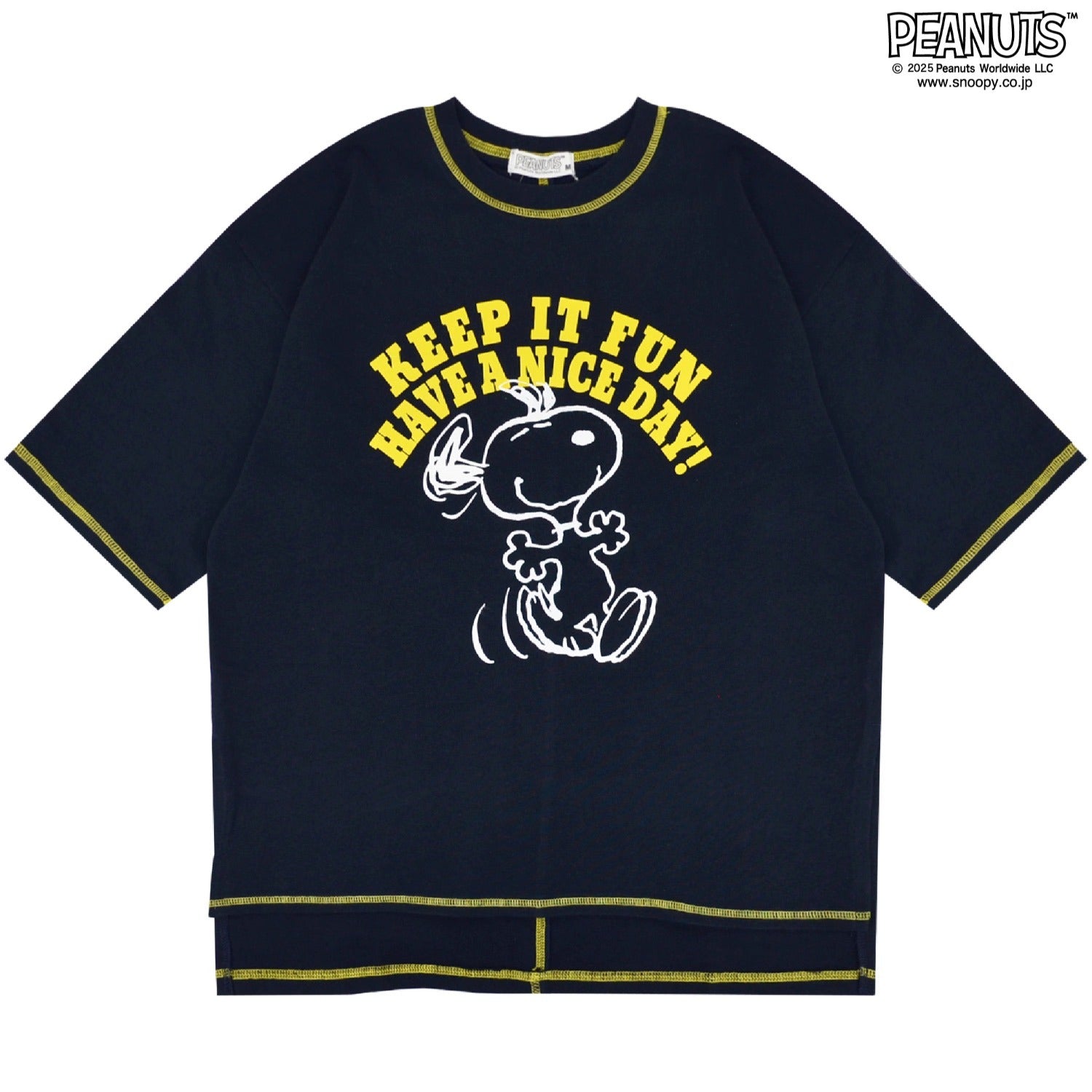 スヌーピー Tシャツ トップス 半袖 ヘビーウェイト ドロップショルダー プリント ステッチ PEANUTS SNOOPY s1152-20sp
