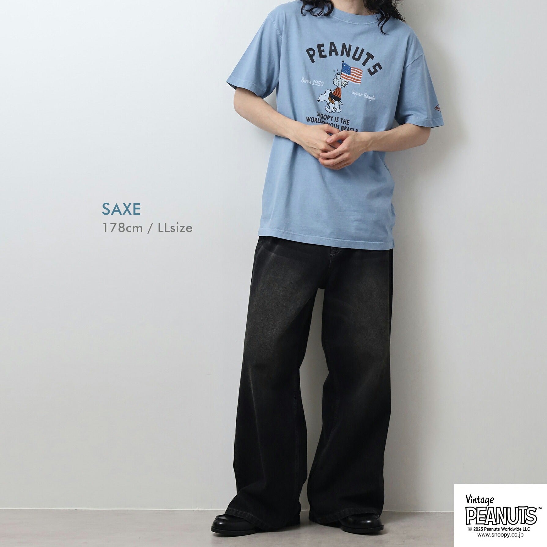 スヌーピー ライナス Tシャツ 半袖 トップス ピグメントプリント ヴィンテージ SNOOPY PEANUTS s1152-277sp