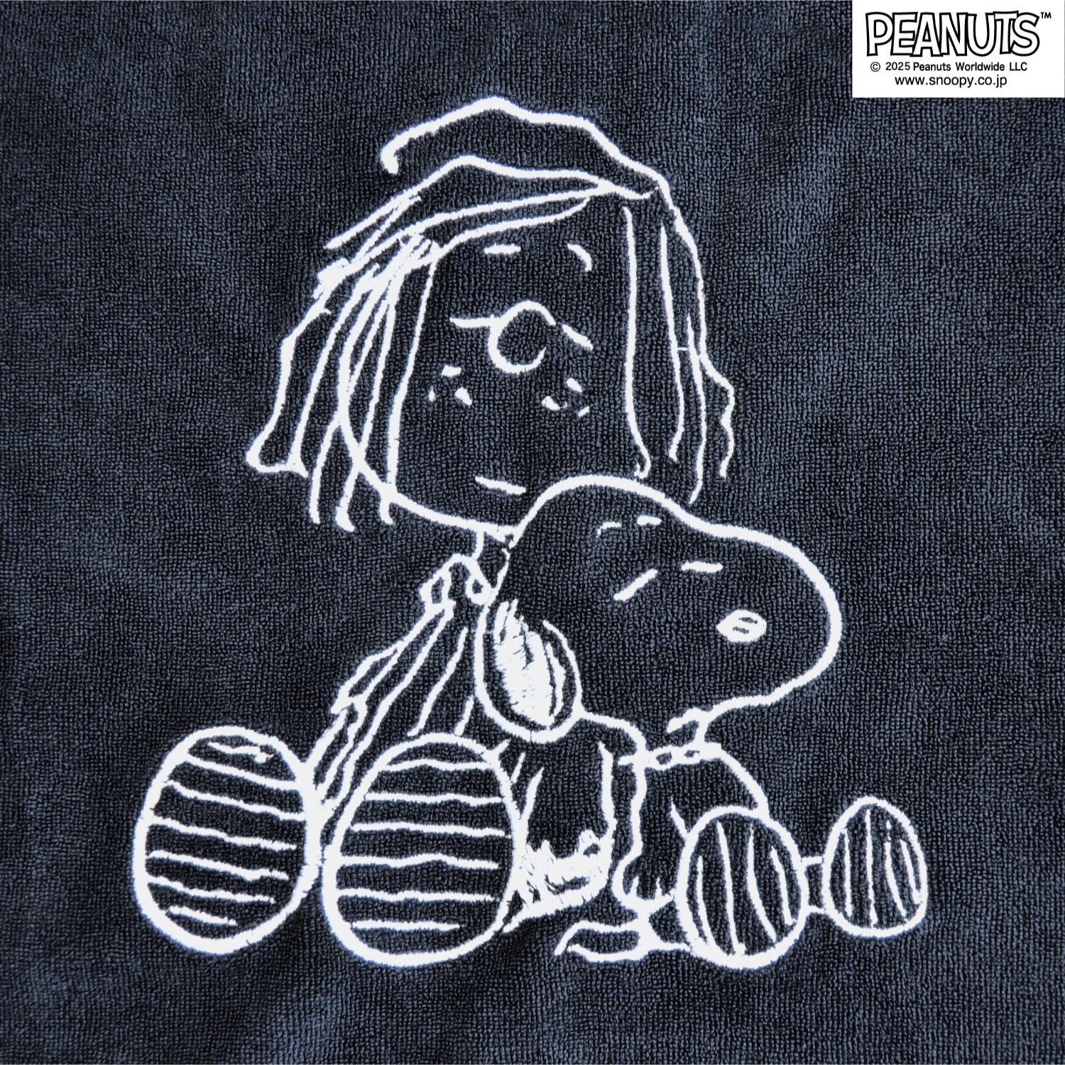 スヌーピー ペパーミント パイル 半袖 Tシャツ トップス 線画 刺繍 SNOOPY PEANUTS s1152-281sp