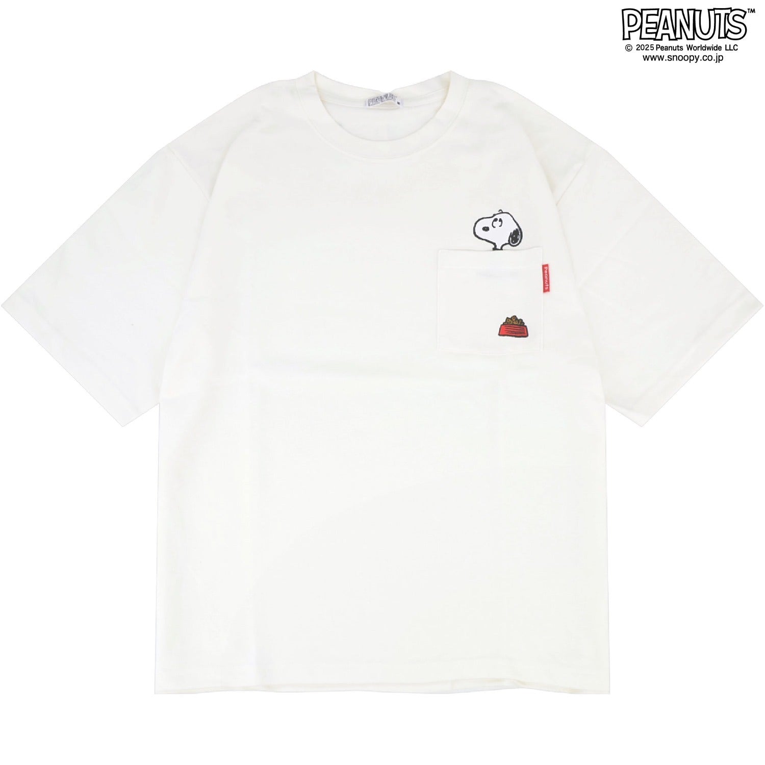 スヌーピー 半袖 Tシャツ トップス プリント 接触冷感 ビッグシルエット オーバーサイズ ポケット付き SNOOPY PEANUTS s1152-294sp
