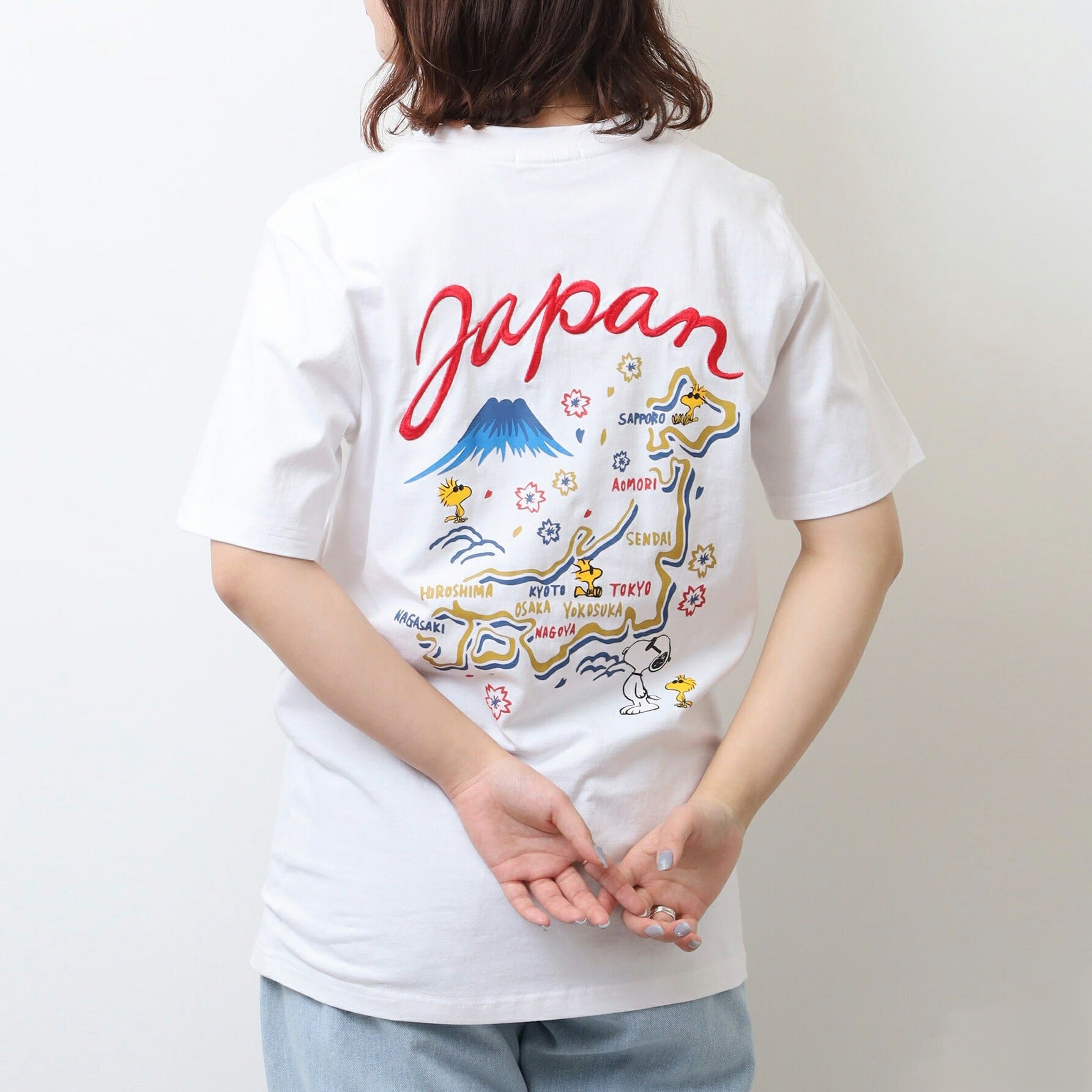 スヌーピー Tシャツ トップス 半袖 和柄 ジョークール 刺繍 プリント  PEANUTS SNOOPY JOE COOL s1152-34sp