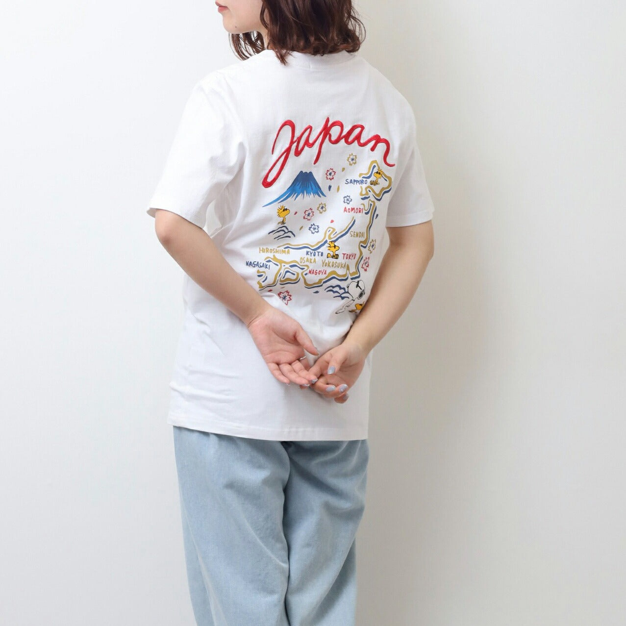 スヌーピー Tシャツ トップス 半袖 和柄 ジョークール 刺繍 プリント  PEANUTS SNOOPY JOE COOL s1152-34sp