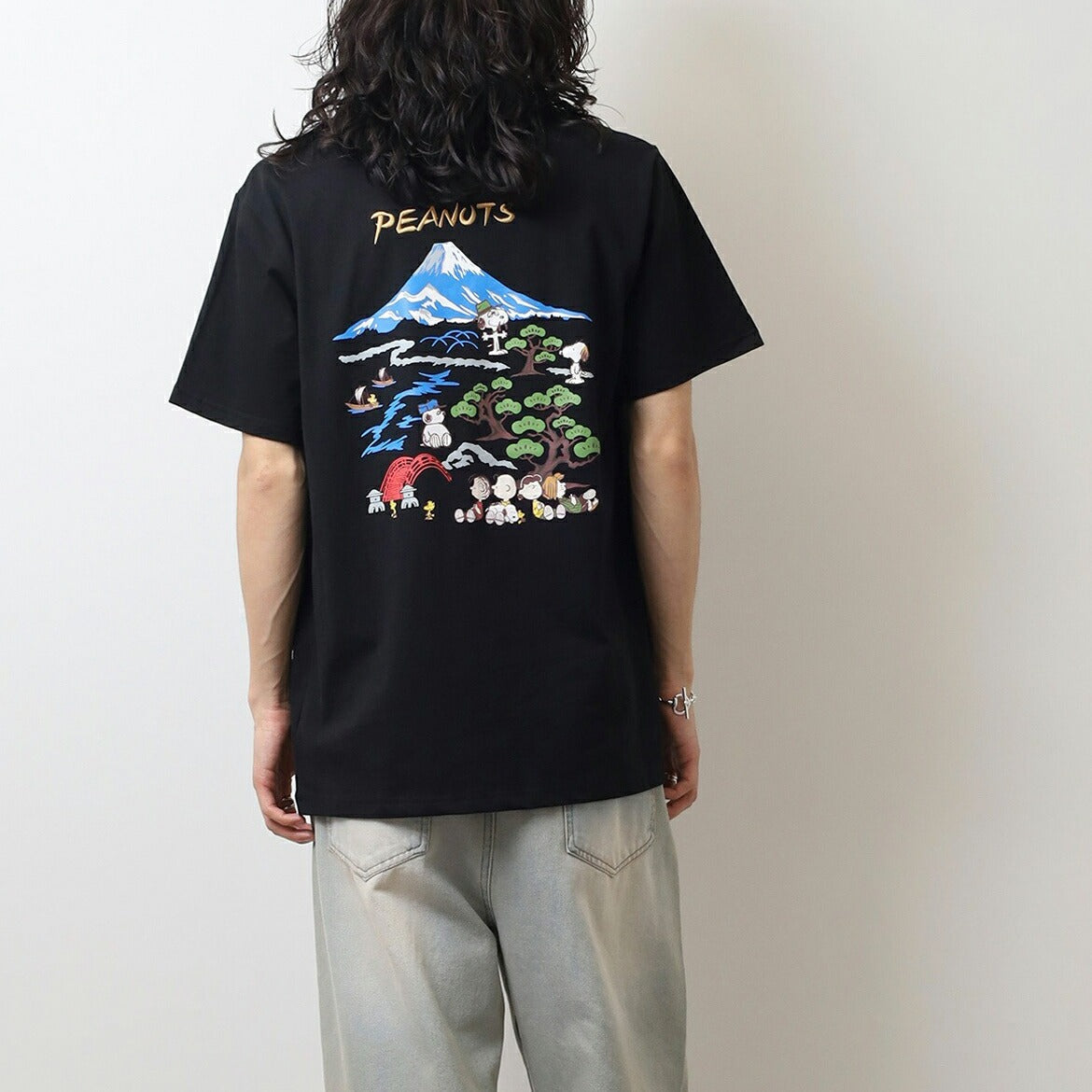 スヌーピー Tシャツ 半袖 トップス 刺繍 和柄 和風 プリント SNOOPY PEANUTS s1152-36sp