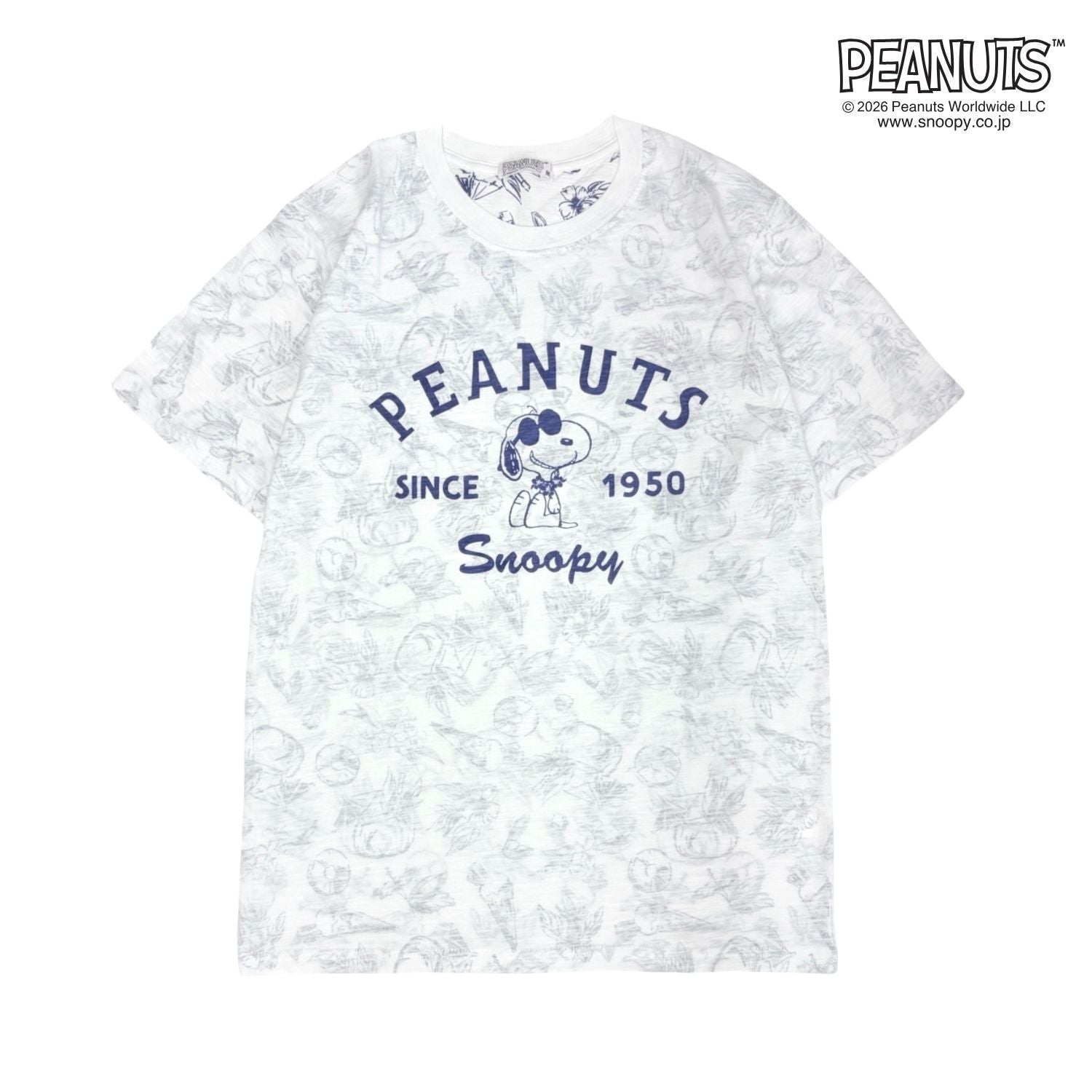 PEANUTS スヌーピー　天竺 総柄　Tシャツ 半袖 カットソー 春夏 カジュアル キャラクター s1152-403sp