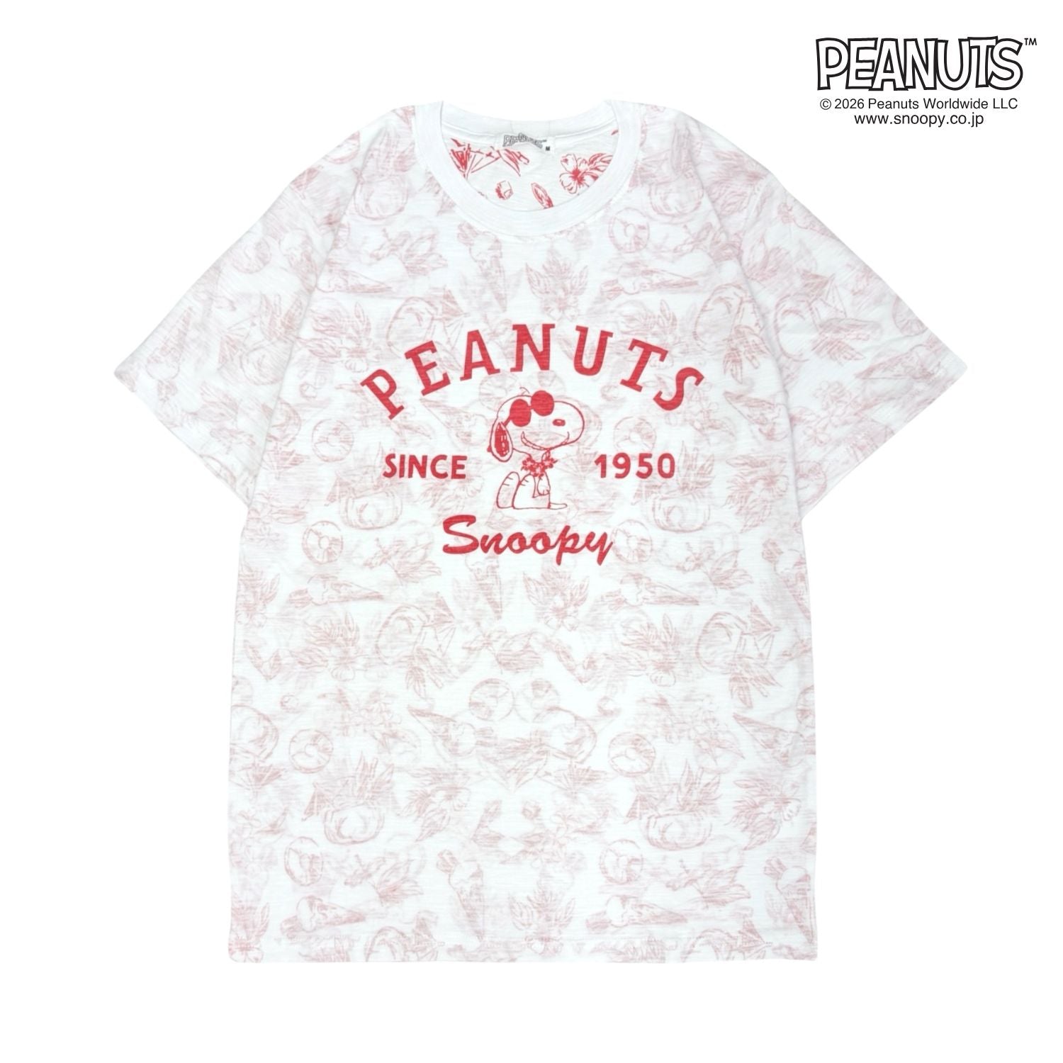 PEANUTS スヌーピー　天竺 総柄　Tシャツ 半袖 カットソー 春夏 カジュアル キャラクター s1152-403sp