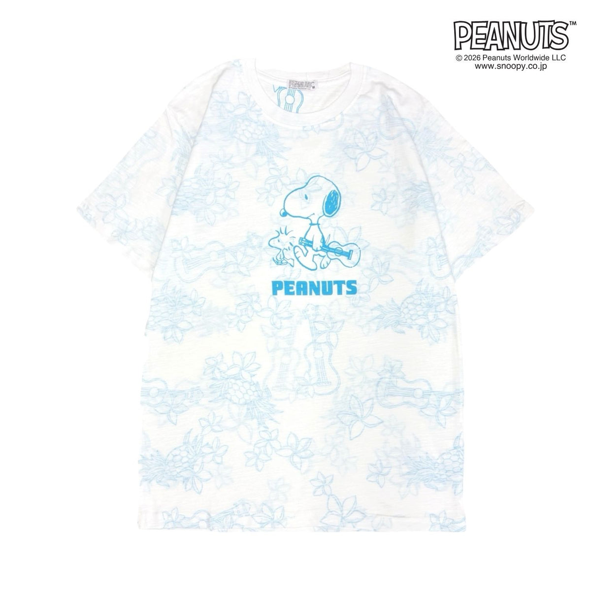 PEANUTS スヌーピー　天竺 総柄　Tシャツ 半袖 カットソー 春夏 カジュアル キャラクター s1152-403sp