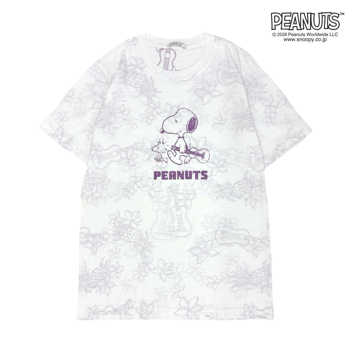 PEANUTS スヌーピー　天竺 総柄　Tシャツ 半袖 カットソー 春夏 カジュアル キャラクター s1152-403sp