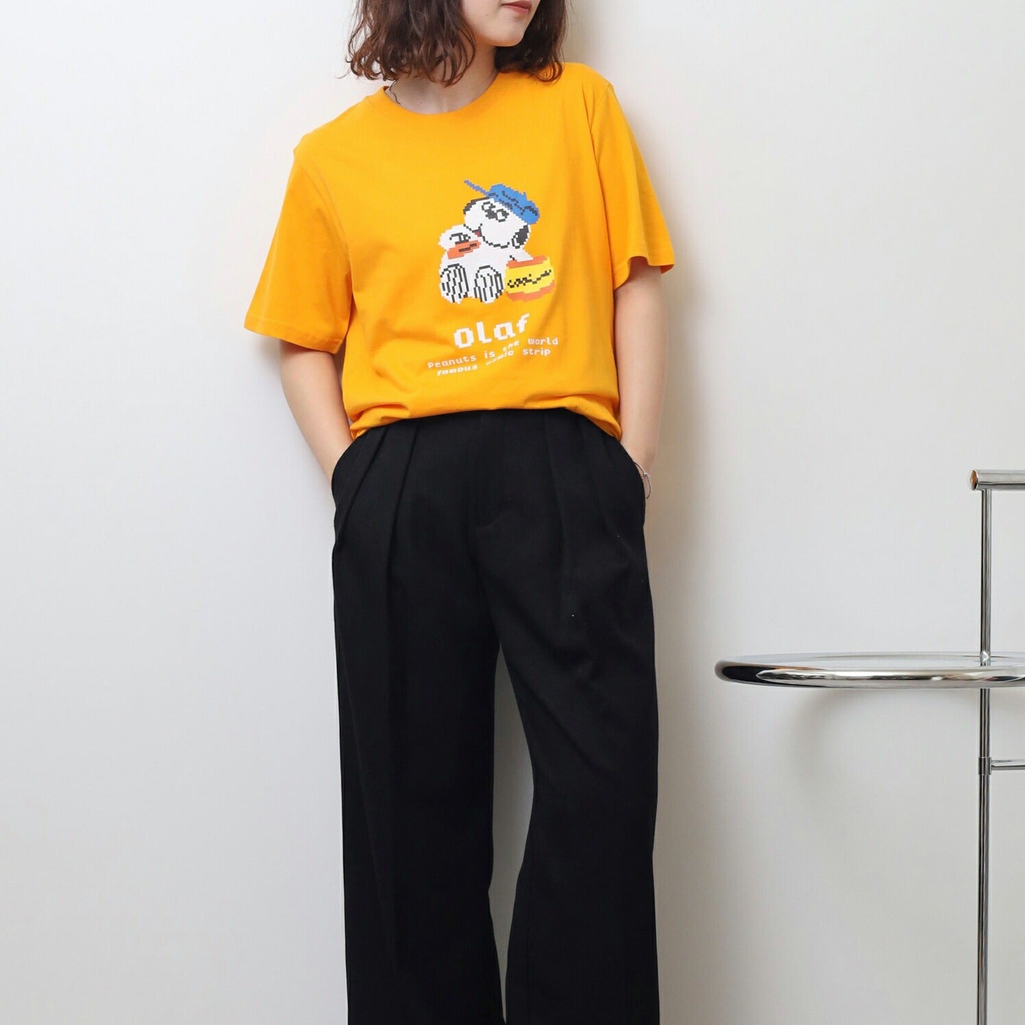 スヌーピー オラフ Tシャツ トップス 半袖 レディース ピクセル SNOOPY