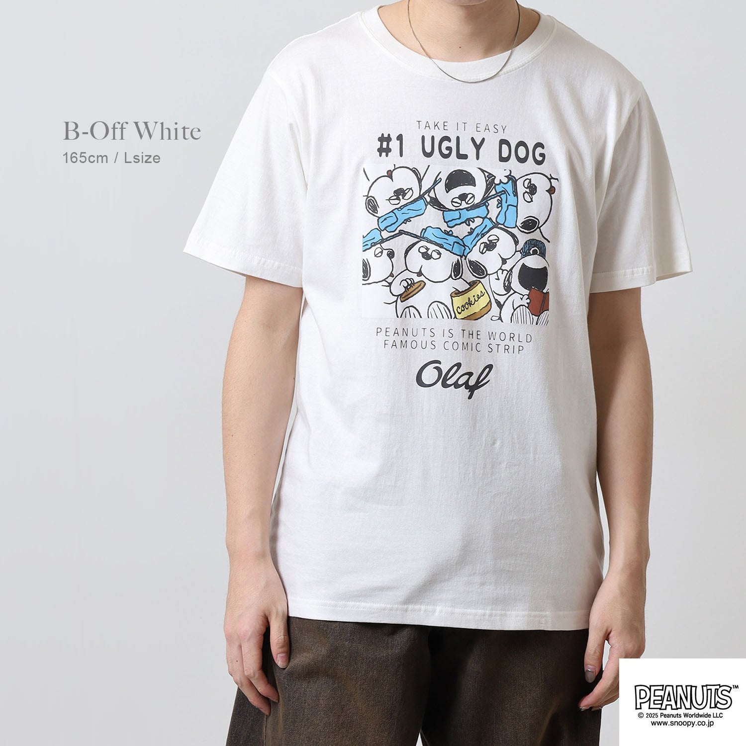 スヌーピー オラフ ウッドストック 半袖 春夏 メンズ レディース 綿 天竺 PEANUTS s1152-416sp