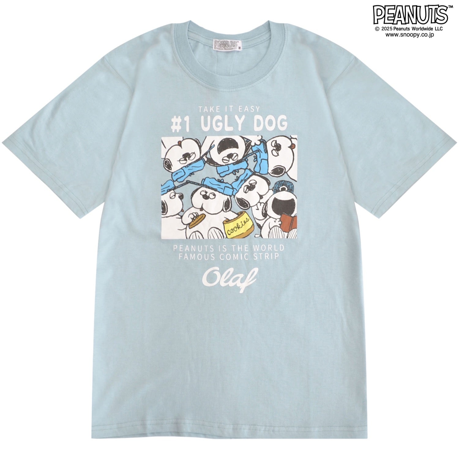 スヌーピー オラフ ウッドストック 半袖 春夏 メンズ レディース 綿 天竺 PEANUTS s1152-416sp