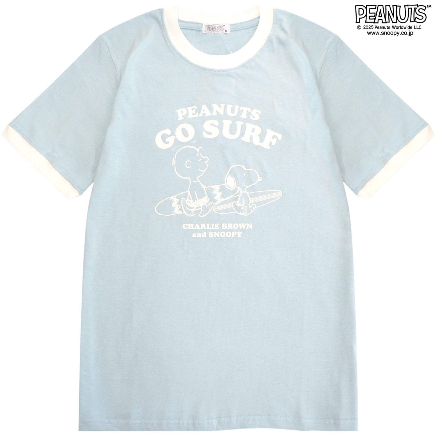 スヌーピー ジョークール ウッドストック チャーリーブラウン リンガーネック Tシャツ 半袖 トップス 友達柄 SNOOPY PEANUTS s1152-418sp