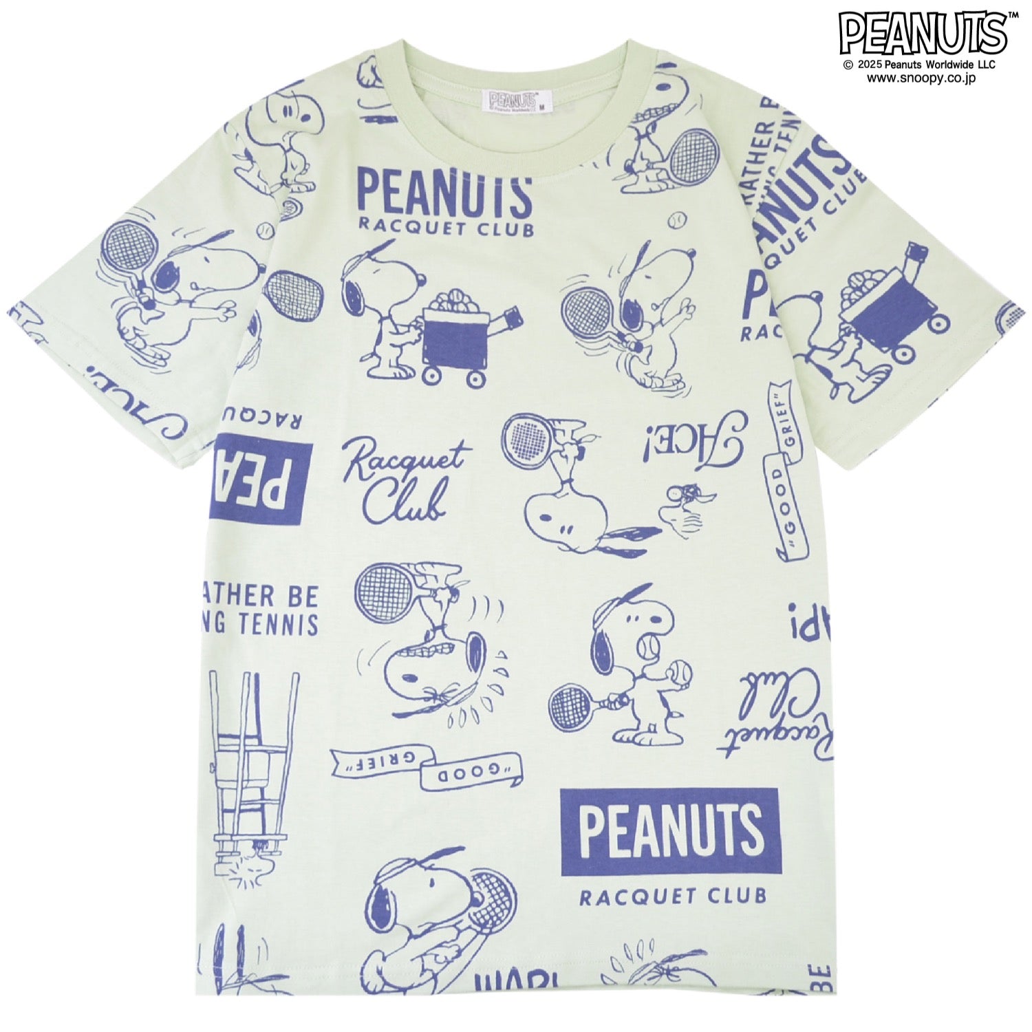 スヌーピー フレンズ 総柄 野球 テニス プリント Tシャツ 半袖 トップス 夏 SNOOPY PEANUTS s1152-424sp