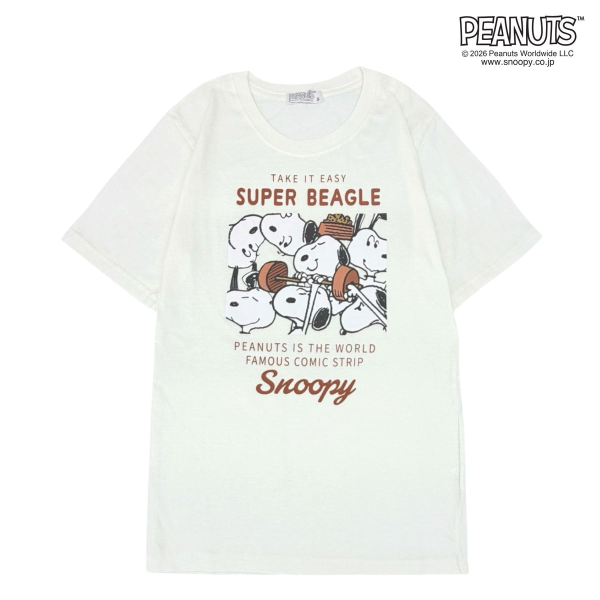 スヌーピー ピーナッツ Sサイズ 天竺 半袖 Tシャツ カットソー 春夏 PEANUTS s1152-425sp