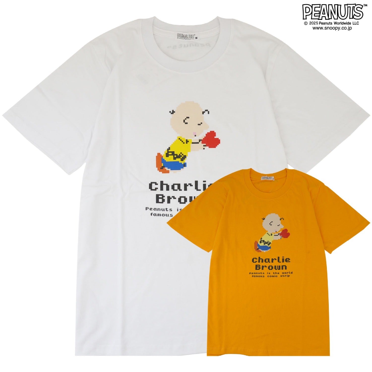 スヌーピー チャーリー・ブラウン ピクセル プリント 半袖 Tシャツ SNOOPY Charlie Brown PEANUTS s1152-42sp