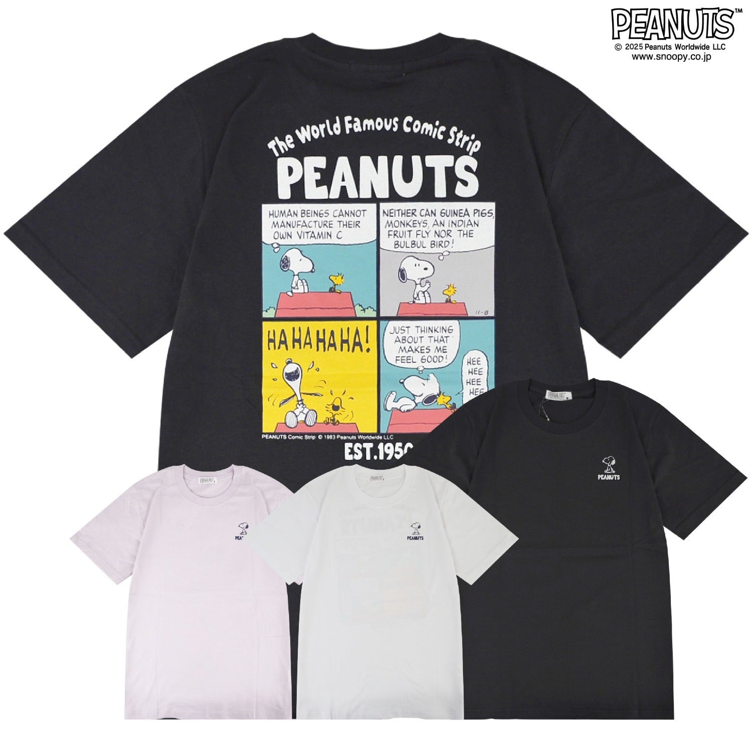 スヌーピー Tシャツ 半袖 トップス バック プリント ウッドストック SNOOPY PEANUTS s1152-55sp
