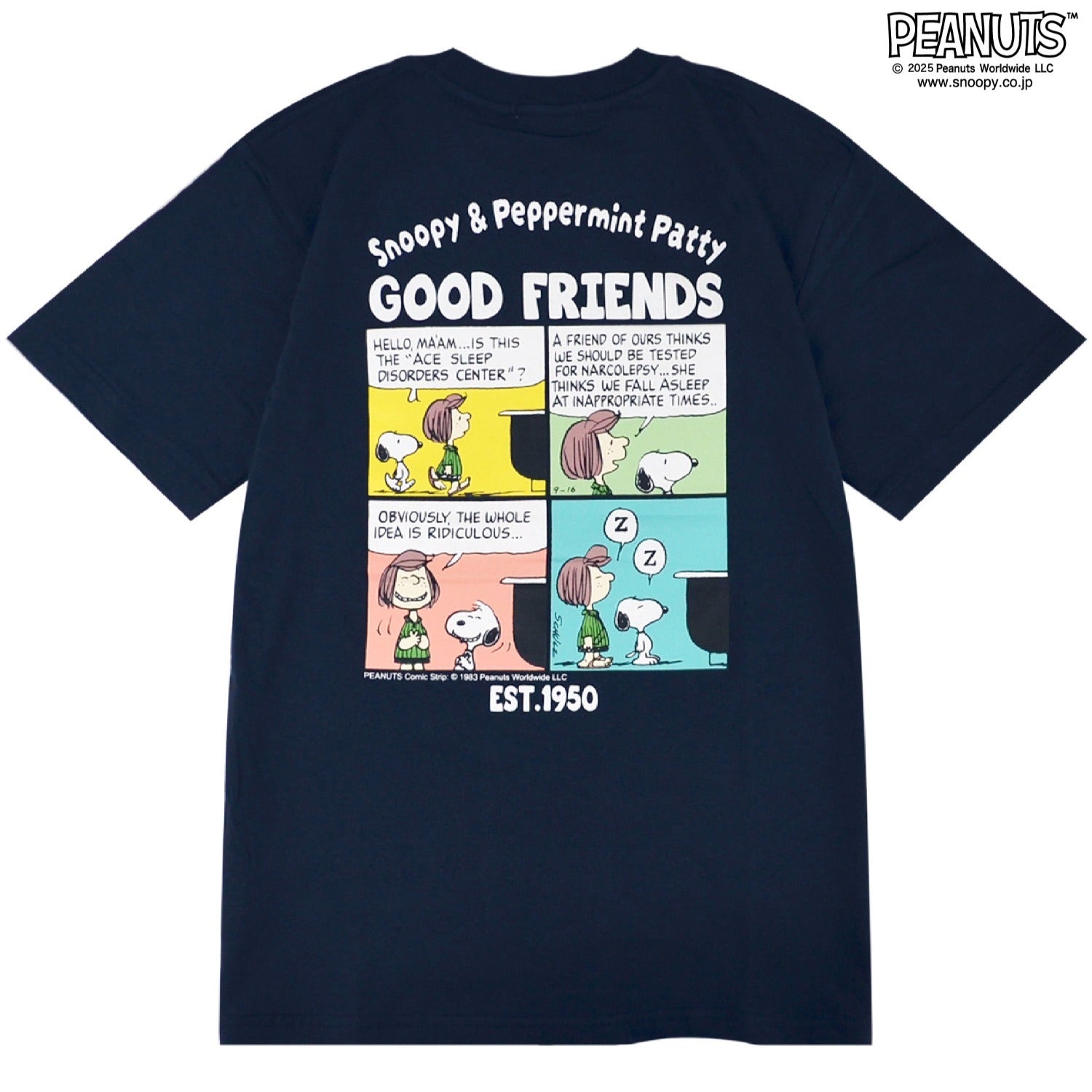 スヌーピー Tシャツ 半袖 トップス バック プリント ペパーミントパティ SNOOPY PEANUTS s1152-56sp
