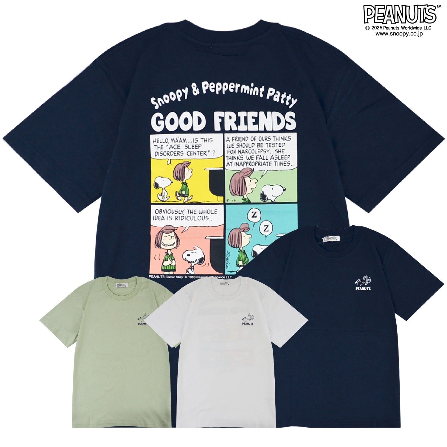 スヌーピー Tシャツ 半袖 トップス バック プリント ペパーミントパティ SNOOPY PEANUTS s1152-56sp