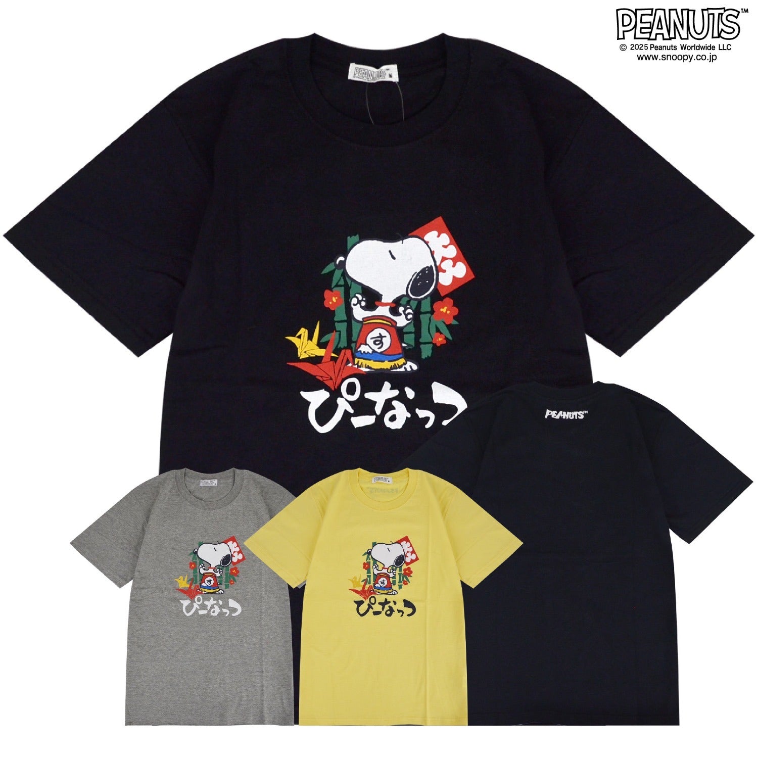 スヌーピー Tシャツ 半袖 トップス バック フォト プリント 刺繍  SNOOPY PEANUTS s1152-67sp