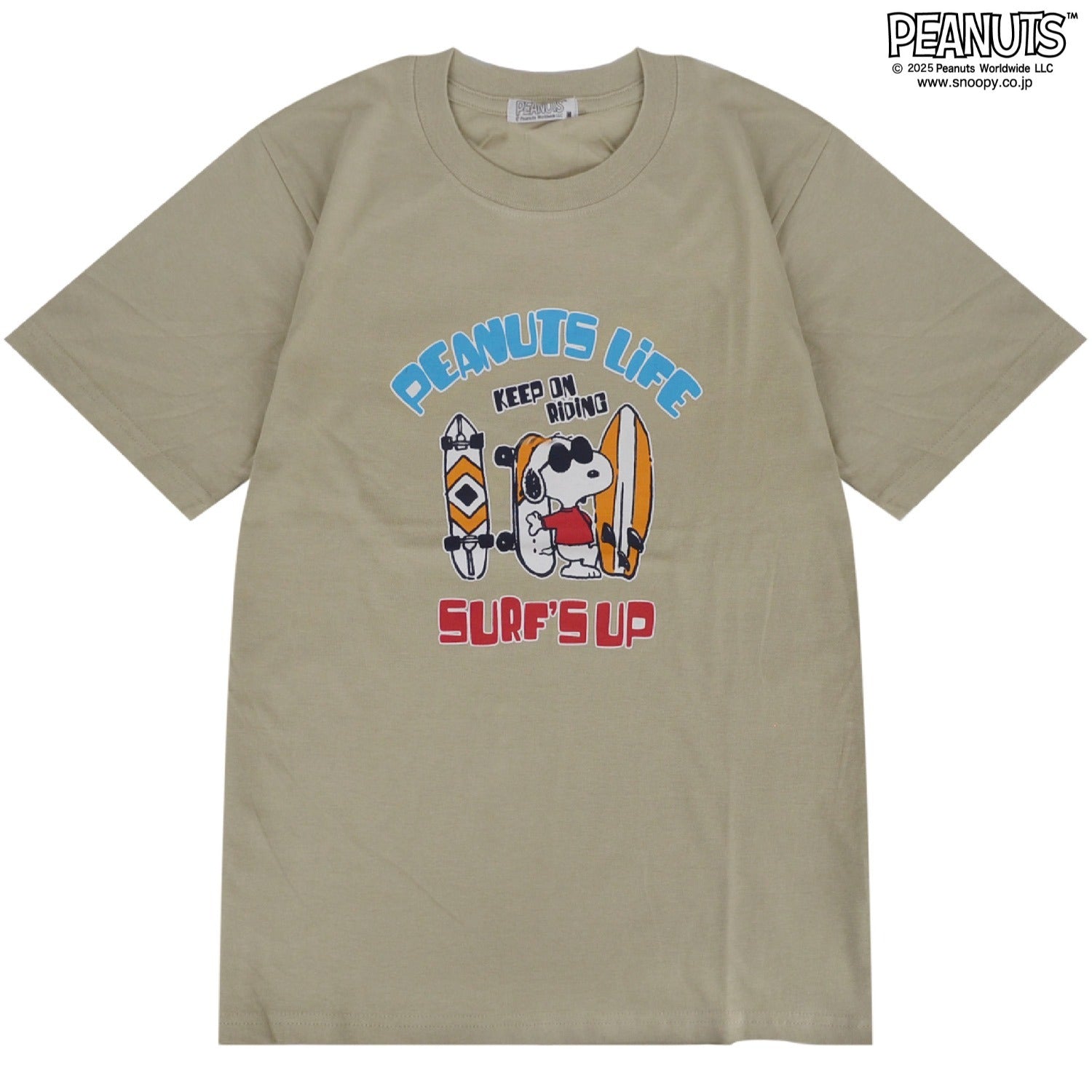スヌーピー Tシャツ 半袖 トップス  ジョークール プリント サーフ SNOOPY PEANUTS s1152-70sp